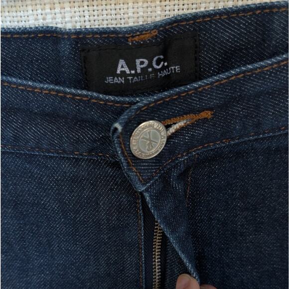 A.P.C. Jean Taille Haute Denim Mid-rise Straight Leg Jeans, size 40/L - Picture 5 of 9